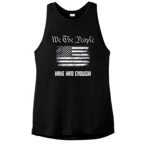 We The People Have Had Enough! American Flag Design USA Ladies PosiCharge Tri-Blend Wicking Tank