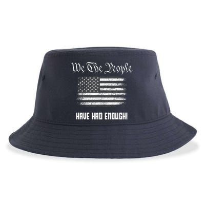 We The People Have Had Enough! American Flag Design USA Sustainable Bucket Hat
