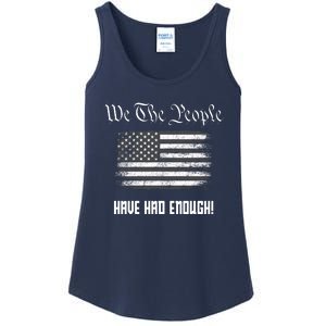 We The People Have Had Enough! American Flag Design USA Ladies Essential Tank