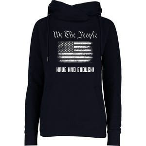 We The People Have Had Enough! American Flag Design USA Womens Funnel Neck Pullover Hood