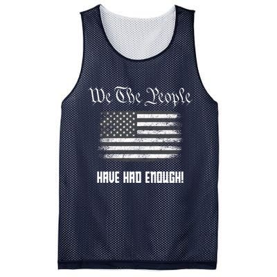 We The People Have Had Enough! American Flag Design USA Mesh Reversible Basketball Jersey Tank