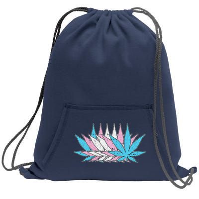 Weed Transg Pride Marijuana Lgbtq Pothead Stoner Sweatshirt Cinch Pack Bag