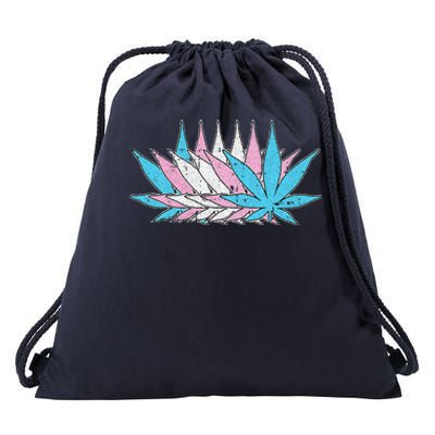 Weed Transg Pride Marijuana Lgbtq Pothead Stoner Drawstring Bag