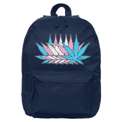 Weed Transg Pride Marijuana Lgbtq Pothead Stoner 16 in Basic Backpack