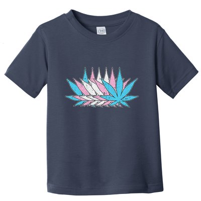 Weed Transg Pride Marijuana Lgbtq Pothead Stoner Toddler T-Shirt