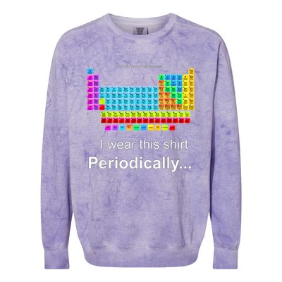 Wear This Periodically Periodic Table Of Elements Colorblast Crewneck Sweatshirt