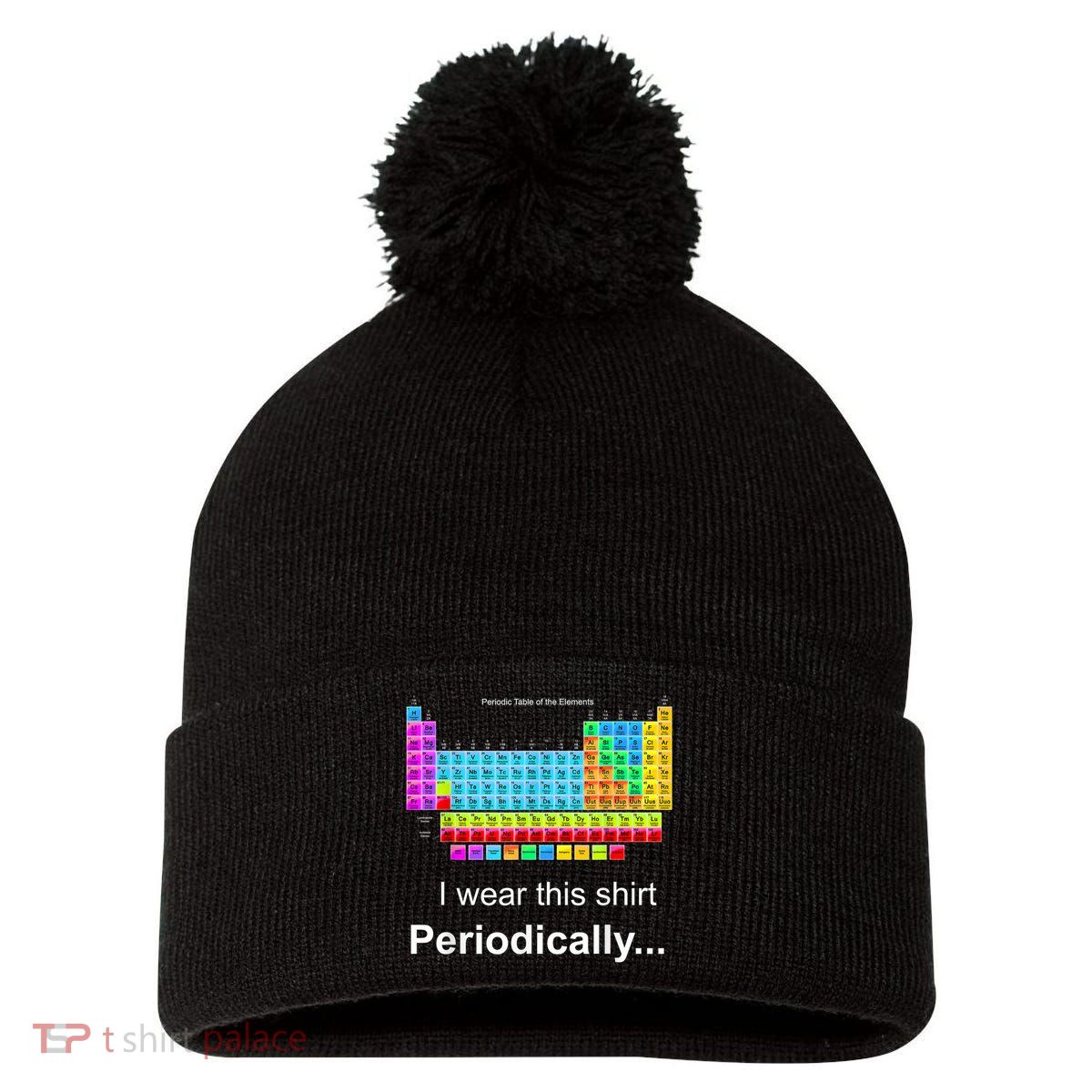 Wear This Periodically Periodic Table Of Elements Pom Pom 12in Knit Beanie