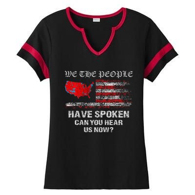 We The People Have Spoken Map Of 2024 Election Results Maga Ladies Halftime Notch Neck Tee