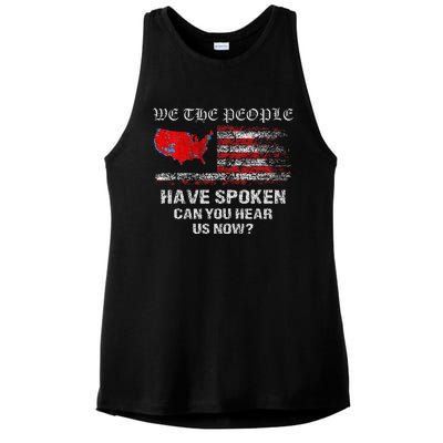 We The People Have Spoken Map Of 2024 Election Results Maga Ladies PosiCharge Tri-Blend Wicking Tank