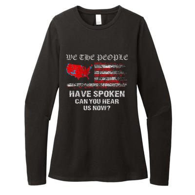 We The People Have Spoken Map Of 2024 Election Results Maga Womens CVC Long Sleeve Shirt