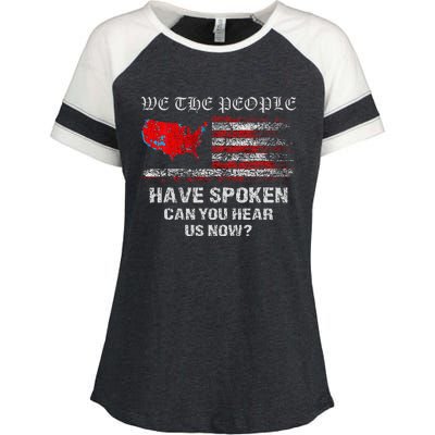 We The People Have Spoken Map Of 2024 Election Results Maga Enza Ladies Jersey Colorblock Tee