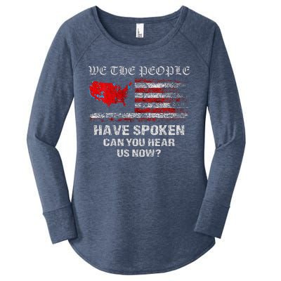 We The People Have Spoken Map Of 2024 Election Results Maga Women's Perfect Tri Tunic Long Sleeve Shirt