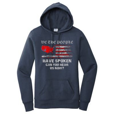 We The People Have Spoken Map Of 2024 Election Results Maga Women's Pullover Hoodie