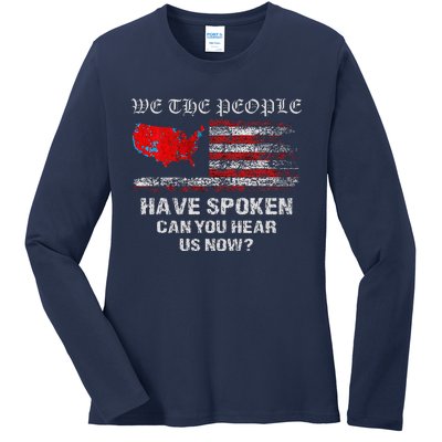 We The People Have Spoken Map Of 2024 Election Results Maga Ladies Long Sleeve Shirt