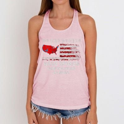 We The People Have Spoken Map Of 2024 Election Results Maga Women's Knotted Racerback Tank