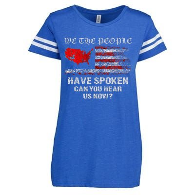 We The People Have Spoken Map Of 2024 Election Results Maga Enza Ladies Jersey Football T-Shirt