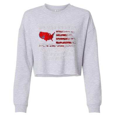 We The People Have Spoken Map Of 2024 Election Results Maga Cropped Pullover Crew