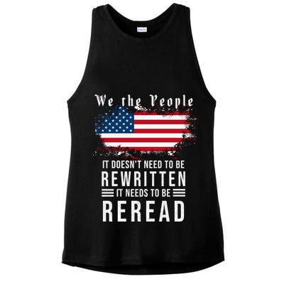 We The People I't Doesn't Need To Be Rewritten I't Needs To Be Reread Ladies PosiCharge Tri-Blend Wicking Tank