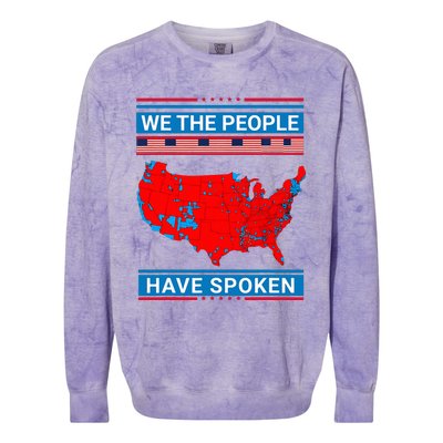 We The People Have Spoken Map Of 2024 Election Results Colorblast Crewneck Sweatshirt