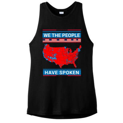 We The People Have Spoken Map Of 2024 Election Results Ladies PosiCharge Tri-Blend Wicking Tank