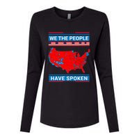 We The People Have Spoken Map Of 2024 Election Results Womens Cotton Relaxed Long Sleeve T-Shirt