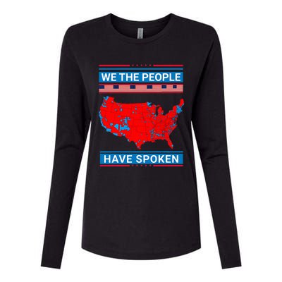 We The People Have Spoken Map Of 2024 Election Results Womens Cotton Relaxed Long Sleeve T-Shirt