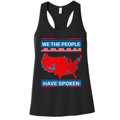 We The People Have Spoken Map Of 2024 Election Results Women's Racerback Tank