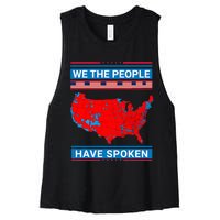 We The People Have Spoken Map Of 2024 Election Results Women's Racerback Cropped Tank