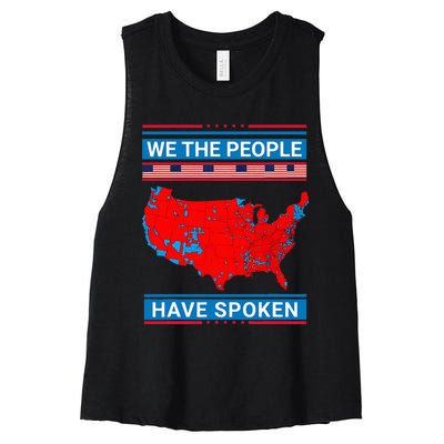 We The People Have Spoken Map Of 2024 Election Results Women's Racerback Cropped Tank