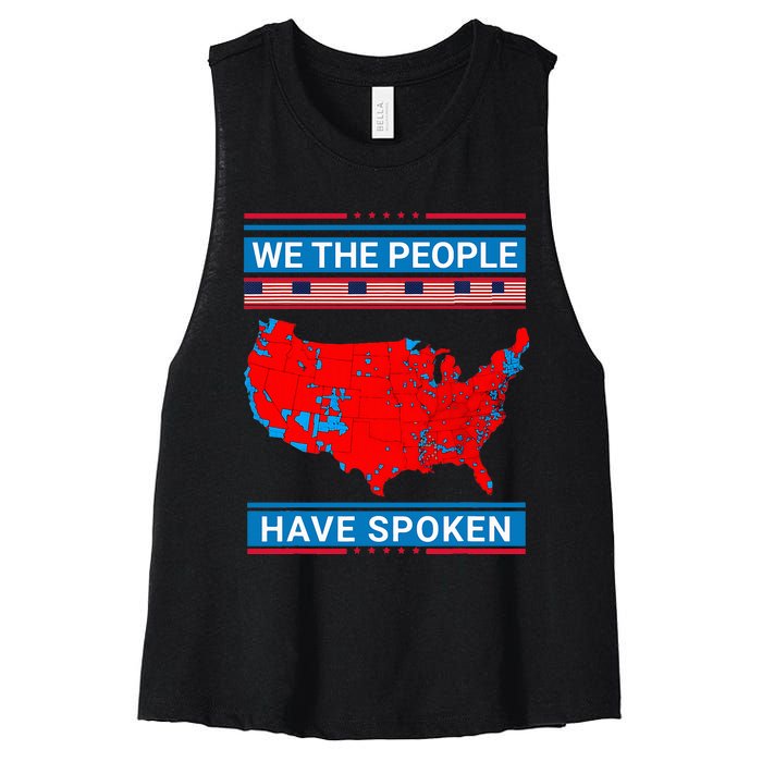 We The People Have Spoken Map Of 2024 Election Results Women's Racerback Cropped Tank