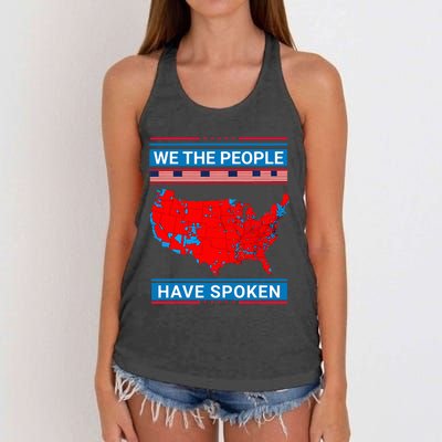 We The People Have Spoken Map Of 2024 Election Results Women's Knotted Racerback Tank