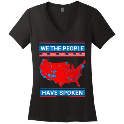 We The People Have Spoken Map Of 2024 Election Results Women's V-Neck T-Shirt