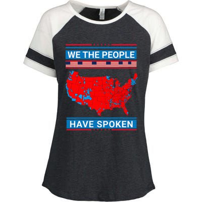 We The People Have Spoken Map Of 2024 Election Results Enza Ladies Jersey Colorblock Tee