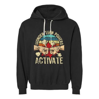 Wonder Twin Powers Activate Twins Brother Sister Sibling Garment-Dyed Fleece Hoodie