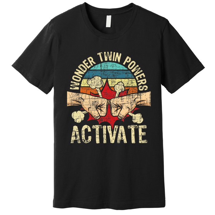 Wonder Twin Powers Activate Twins Brother Sister Sibling Premium T-Shirt