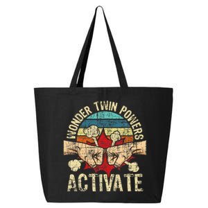 Wonder Twin Powers Activate Twins Brother Sister Sibling 25L Jumbo Tote