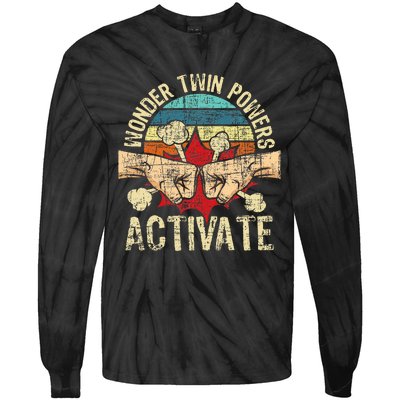 Wonder Twin Powers Activate Twins Brother Sister Sibling Tie-Dye Long Sleeve Shirt