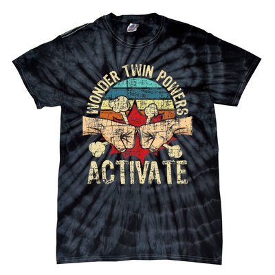 Wonder Twin Powers Activate Twins Brother Sister Sibling Tie-Dye T-Shirt