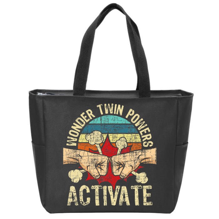 Wonder Twin Powers Activate Twins Brother Sister Sibling Zip Tote Bag