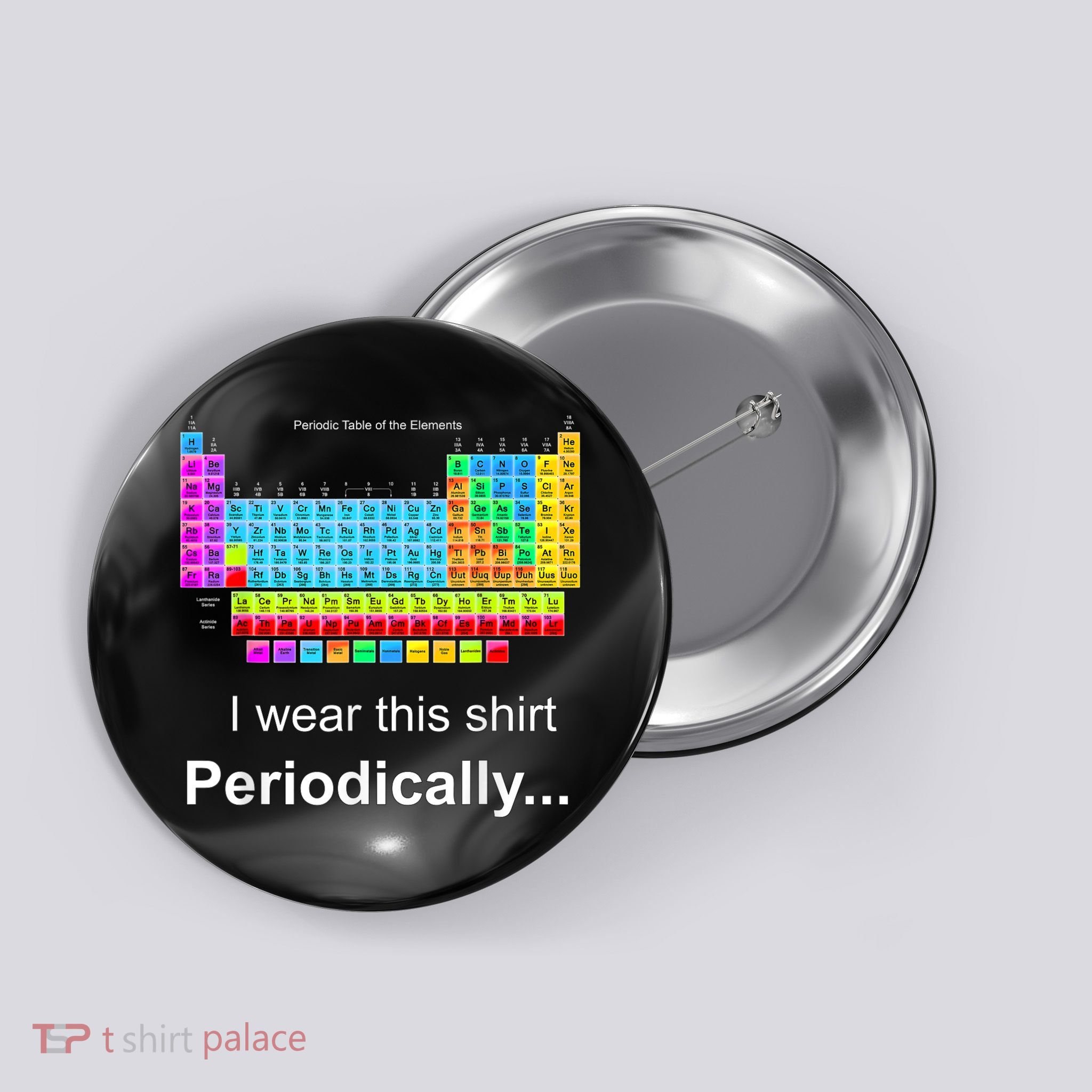 Wear This Periodically Periodic Table Of Elements Button