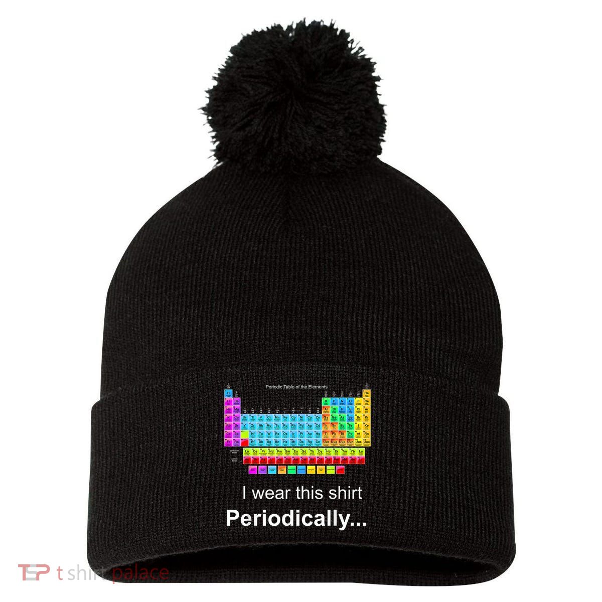 Wear This Periodically Periodic Table Of Elements Pom Pom 12in Knit Beanie