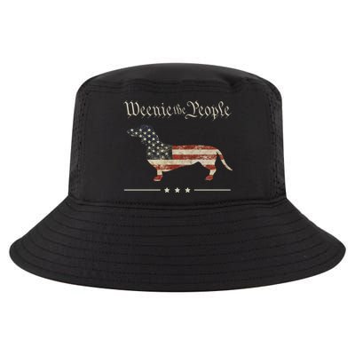 Weenie The People Funny Dachshund 4th Of July USA Cool Comfort Performance Bucket Hat