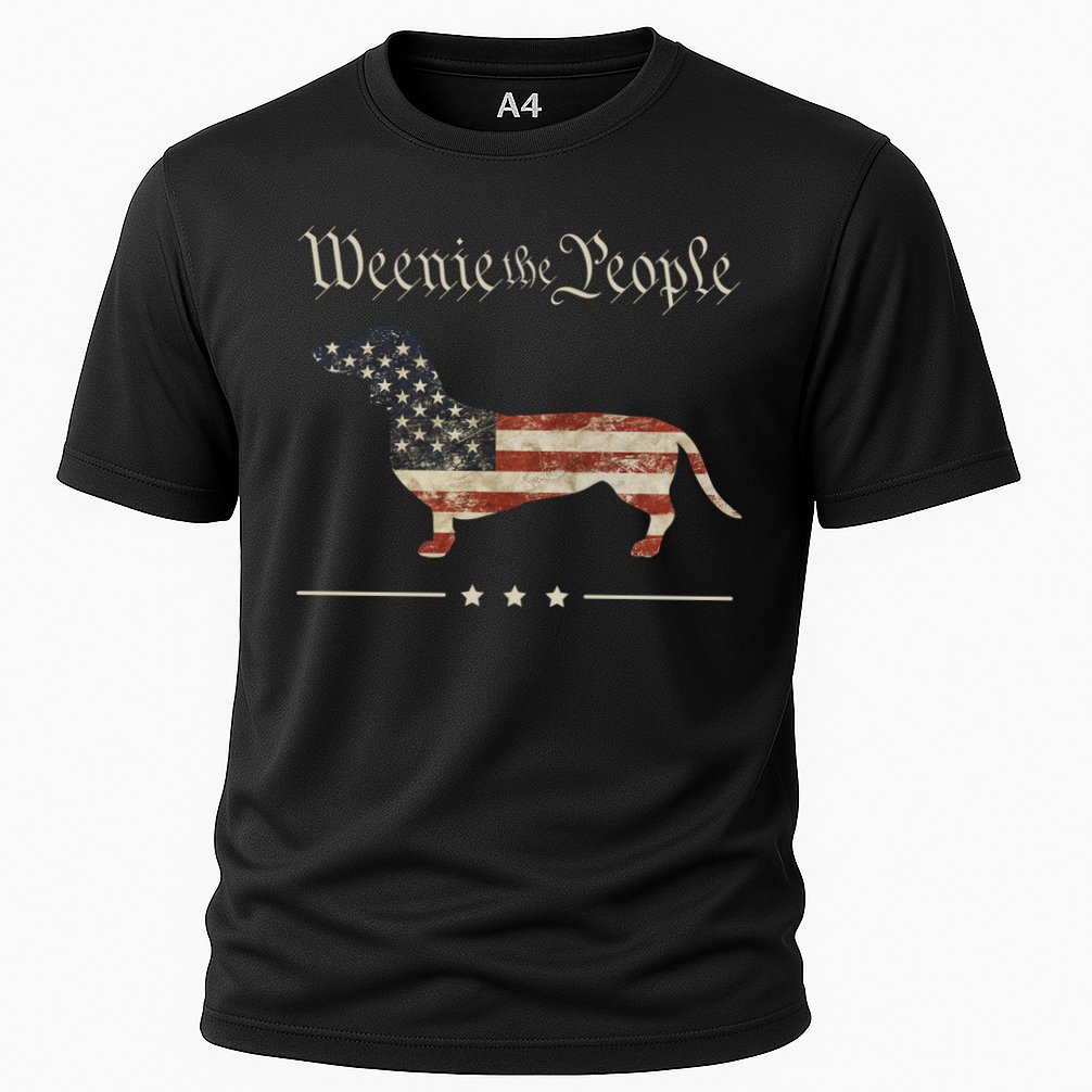 Weenie The People Funny Dachshund 4th Of July USA Performance Shirt