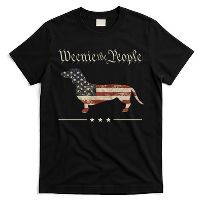 Weenie The People Funny Dachshund 4th Of July USA T-Shirt