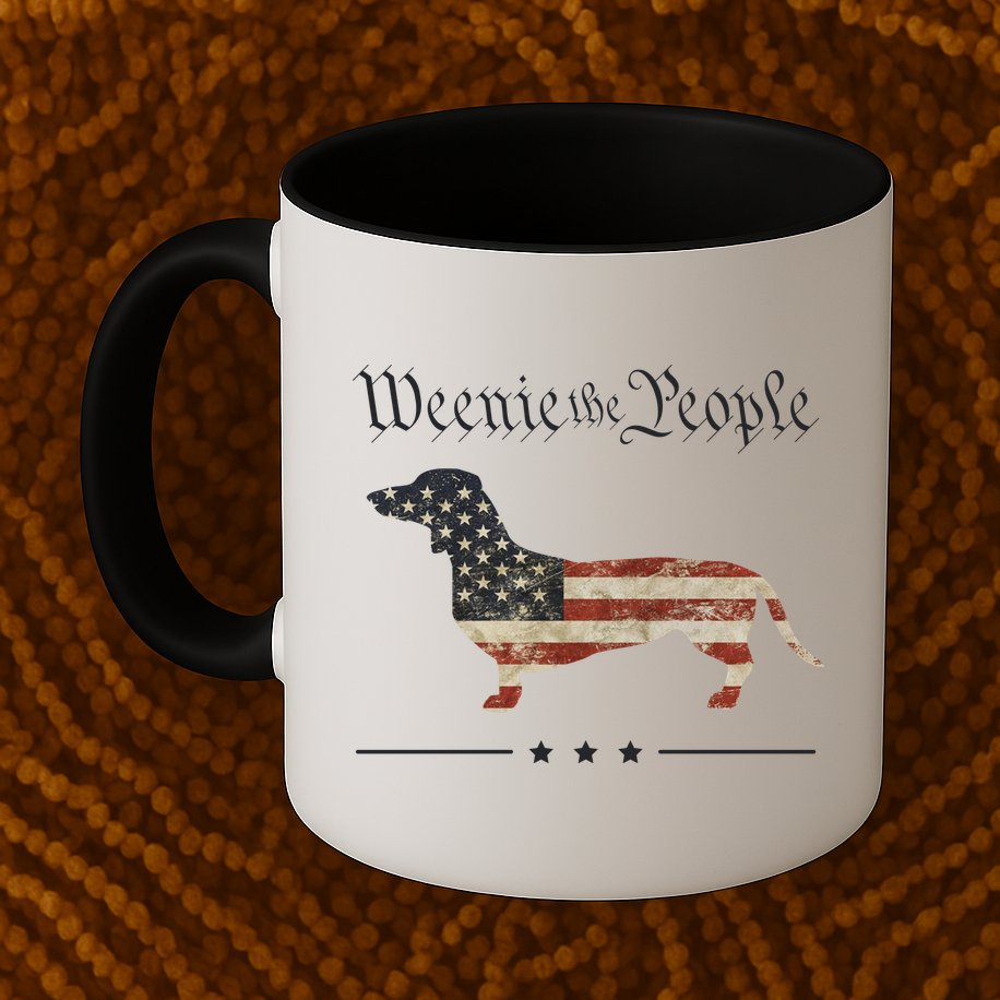 Weenie The People Funny Dachshund 4th Of July USA Mug