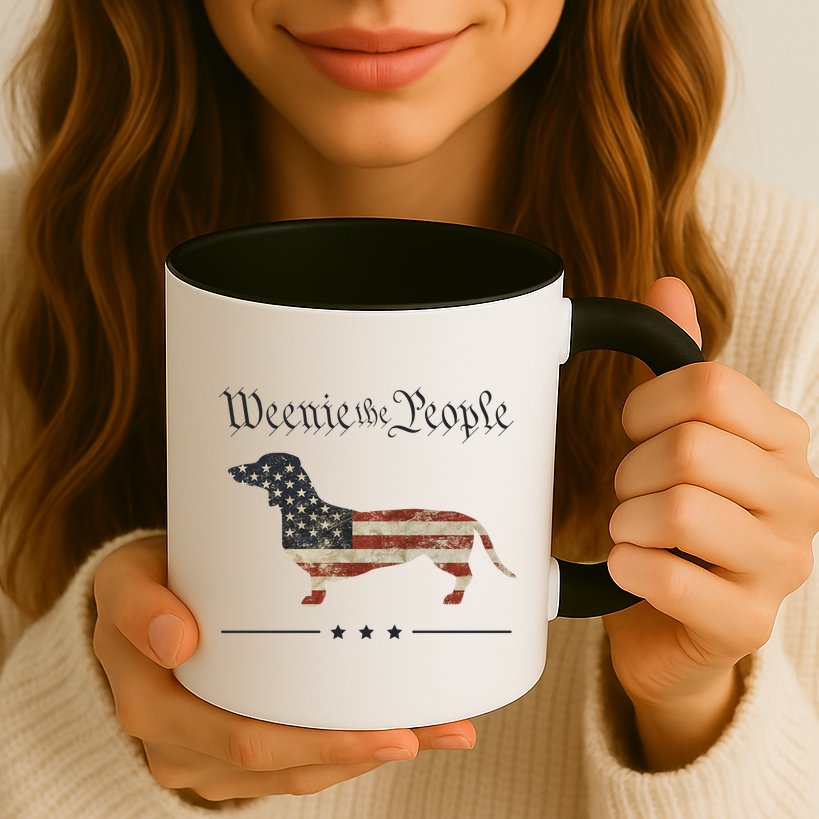 Weenie The People Funny Dachshund 4th Of July USA Mug
