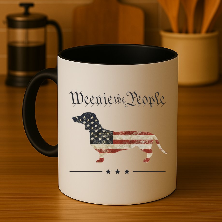 Weenie The People Funny Dachshund 4th Of July USA Mug