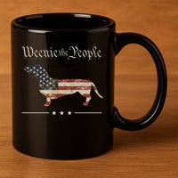 Weenie The People Funny Dachshund 4th Of July USA 11oz C Handle Ceramic Mug