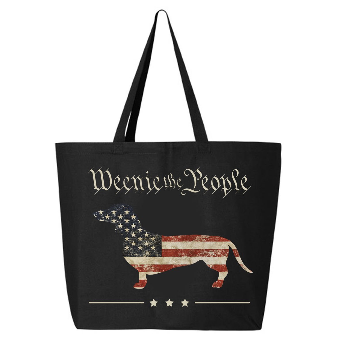 Weenie The People Funny Dachshund 4th Of July USA 25L Jumbo Tote