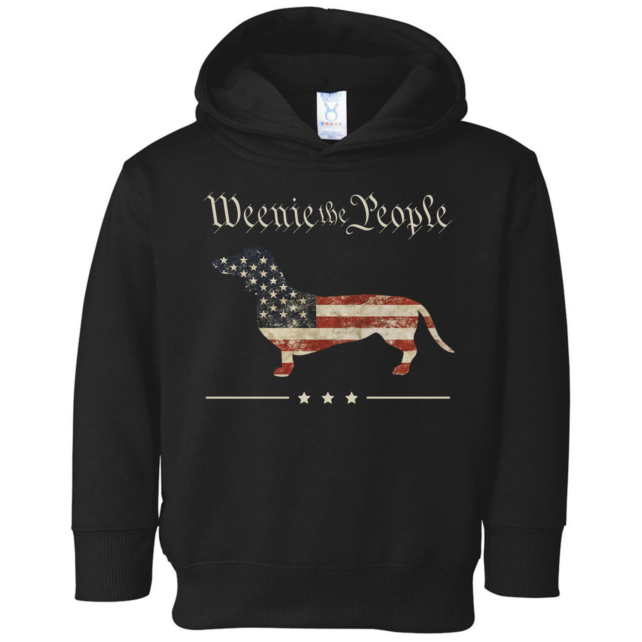 Weenie The People Funny Dachshund 4th Of July USA Toddler Hoodie